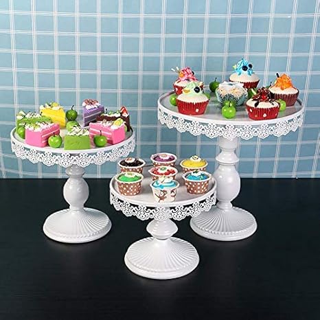 Support A Gateau Presentoir A Dessert En Metal Titulaire Ensemble De 7 Pcs Avec Du Cristal De Mariage Plateau De Desserts Fete De Mariage Danniversaire Decoration Facile A Utiliser Et A Nettoyer