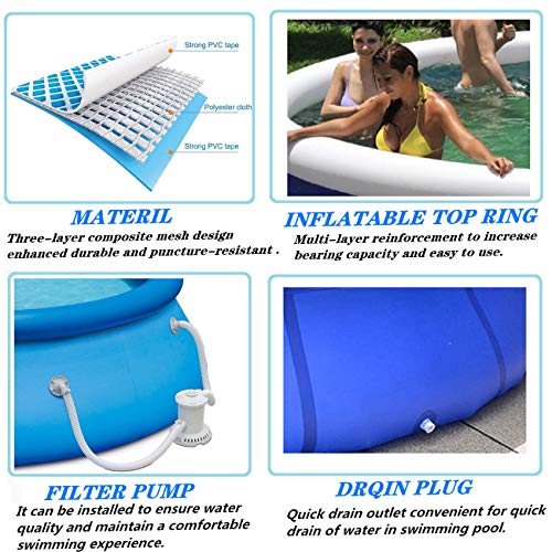 Inflatable Swimming Pools for Kids and Adults Above Ground, Blow Up