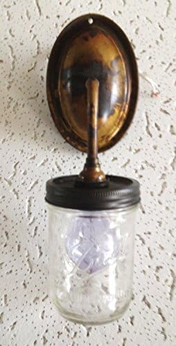 Mason Jar Wall Sconce in Antique Aged Brass