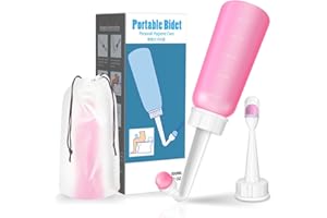 MEISIKELI Peri Bottle - Postpartum and Perineal Care - 2 in 1 Portable Bidet - Portable Travel Bidet Sprayer for Women or Men- Handheld Jet Spray Bottle for Toilet (500ML, Pink)