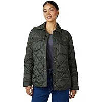 32 Degrees Women's Cozy Fleece Shirt Jacket Oversized (X-Small