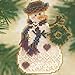 Wreath Snow Charmer Beaded Counted Cross Stitch Christmas Ornament Snowman Kit Mill Hill 2001 Snow Charmers MHSC26