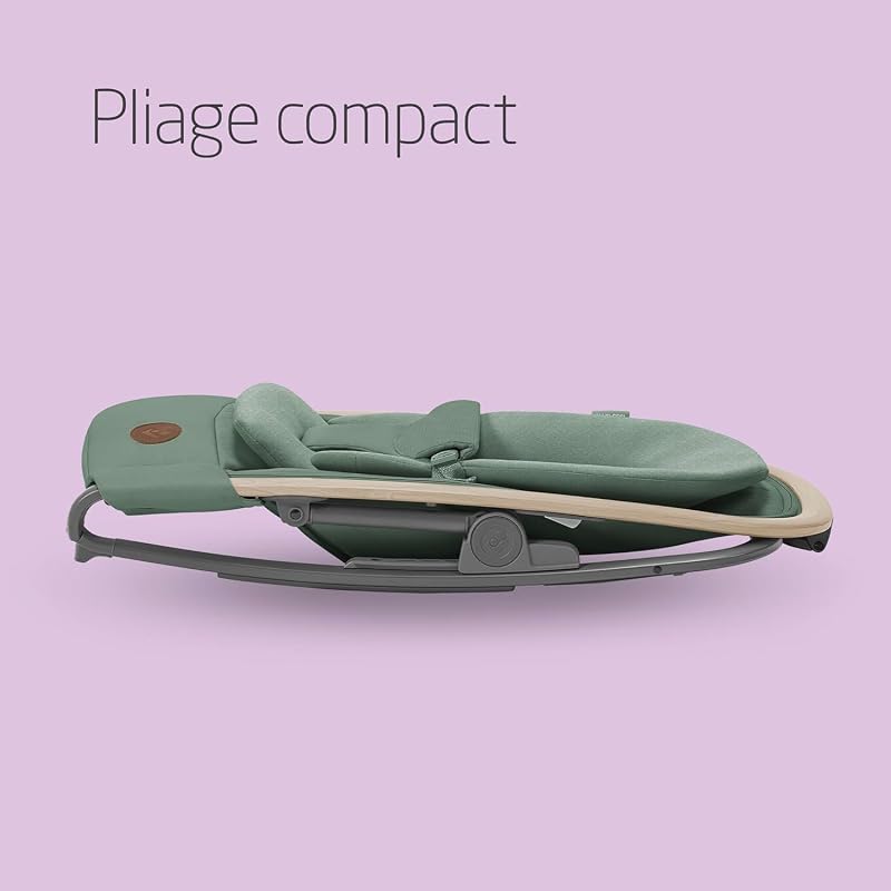 Kori Chaise Transat Bebe 2-en-1, 0-6 Mois, jusqu'à 9 kg, Baby Bouncer,Léger & Compact, Harnais Facile à Installer, Coussin Nouveau-né, Essential Graphite