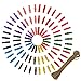 Jmkcoz 100 Pack Wood Craft Spring Clothespins Mini Colored Natural Wooden Clothes Pins Photo Paper Peg Pin Craft Clips with 10 Meters Jute Twines Random Color