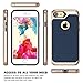 iPhone 7 Case, iPhone 7 Case Clear, iPhone 7 Phone Case, FYY Lightweight 2 in1 Hybrid Dual Layer Reinforced Bumper Case Protective Cover for Apple iPhone 7 Navy