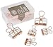 Wire Binder Clip, Assorted Size, 9 Clips in Box (Rose Gold) - HVS