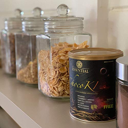 ChocoKi 300g – Essential Nutrition | Achocolatado Premium com Cacau 100% Puro | Sem Açúcar, Sem Lactose, Adoçado com Estévia | Sabor Natural e Saudável