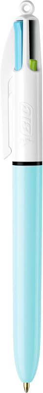 887777 4 colores Fun bolígrafos Retráctiles punta media (1,0 mm) – Celeste Pastel, Caja de 12 unidades