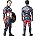 XCOSTUME Civil War Cosplay Costume Steven Rogers Battle Outfit 2016,Costume  Belt groves,X-Large(178-182cm)