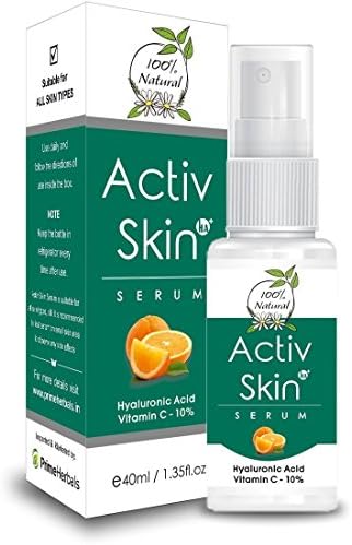 Prime Herbals Activ Skin Serum Vc With Hyaluronic Acid Aloe Vera Vitamin-C Boosting Collagen Synthesis