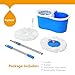 Hapinnex Easy Spin 360° Press Mop Bucket Set - Push & Pull Rotation - Liquid Drain Hole - Easy Wring with Reusable Mop Heads - Non Pedal