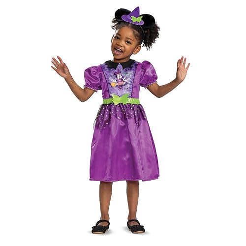 Disney 156359S-EU Spooky Witch Minnie Classic Toddler (Eu) Fancy Dress Costume, Girls, Cartoon, Multi