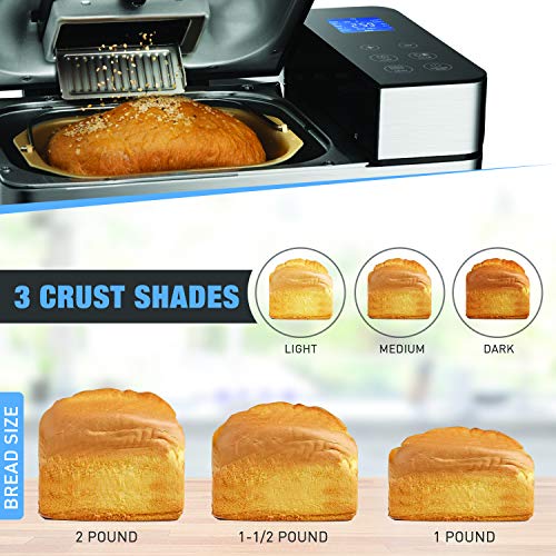 Baulia Custom loaf Automatic Bread Maker Machine - 17 Programmable Bread Types Settings - Thumbnail 2
