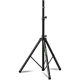 NiuNyuNeu Speaker Tripod Stand 43.7"-70.8" PA DJ 35mm Mount Insert, Single | Metal Tripod Speaker Stand, Height Adjustable, Floor