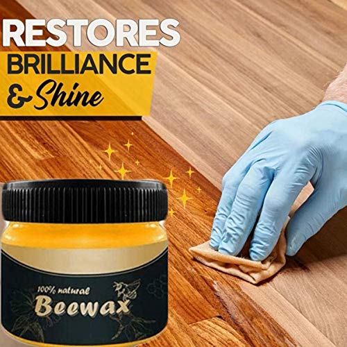 Home Traditional Beeswax Polish for Wood & Furniture Natural Beewax Wood Wax Preservative Conditioner Protectant Home Cleaning (1PC)