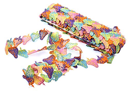 15 Yards Colorful Love Fabric Embroidery Polyester DIY Lace Applique Sewing Craft Lace Edge Trim Ribbon Edging Trimmings For Wedding Dresses Embellishment DIY Party Decor Clothes - Thumbnail 2