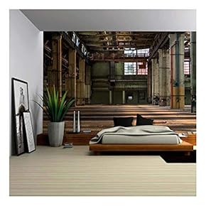 Dark Industrial Interior of an Old Building