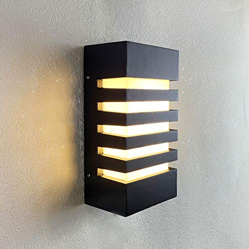 Passica Wall Sconce Modern Porch Light Garden 12W LED Wall Lamp Indoor Outdoor Wall Light