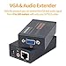 MOERISICAL VGA Cat5e Cat6 Extender 300ft Video Repeater Over Ethernet Cable, up to 100m, Sender+Receiver