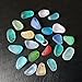 12 pcs Sea Glass Beads,10-15mm Freeform Handmade Top-drilled,for Jewelry Making Earring Pendant Charm DIY Craft
