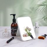 OSDUE Foldable Makeup Mirror 20x13.4cm Portable Rectangular Beige view 6