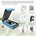 Smart Phone UV Sanitizer Portable UV Light Cell Phone Sterilizer Cleaner Aromatherapy Function Disinfector with USB Charging for iPhone Android Smart Phone Toothbrush Jewelry Watches-Blue