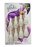 Glade Lavender-Peach Limited Edition PlugIns Scented Oils Refills 25% More 8 Ct-Lavender & Peach Blossom, Clear