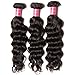 Ali Julia Hair Brazilian Natural Wave Hair Virgin Weave 3 Bundles 10a 100% Unprocessed Human Hair Weft Extensions 95-100g/pc Natural Color(14 16 18)
