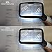 Magnifying Glass with Light, Folding Handle, 5 Bright LED Magnifier, 2X Rectangular Handheld Reading Magnifying Glass for Seniors, Low Vision, Macular Degeneration, Hobbyists by H+LUX