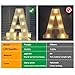 Pooqla LED Marquee Letter Lights Alphabet Light Up Sign for Table Wedding Home Party Bar Decoration M