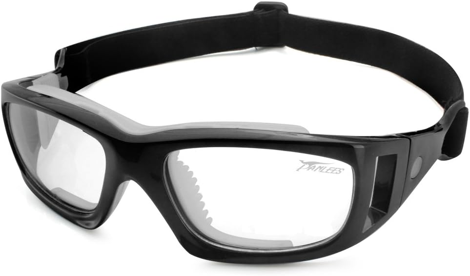 Panlees Goggles Sports Glasses Adjustable Elastic Wrap Eyewear For Soccer Basketball Tennis Lover (Black)