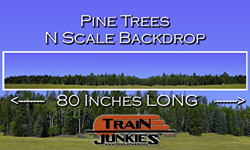 thumbnail image 2 of TrainJunkies Pine Forest II Backdrop – N, HO, O Scale Model Railroad Scenery 2 of 4