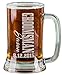 One 16 Oz Groomsmen Beer Mug Wedding Party Gifts for Groomsman Beer Glass Etched Engraved Custom with Name and Date for Wedding, Engagement Bachelor Party Groomsmen Gifts
