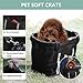 ANZOME Dogs Carrier Bike Basket, Handlebar Basket Folding Front Removable wiht Adjust Dog Seatbelts Bicycle Baset Quick Release Easy Install Detachable Cycling Bag Mountain Picnic Shoppingthumb 1