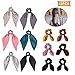 Souarts 8/12PCS Hair Scarf Ponytail for Women Satin Elastic Bow Hair Scarf Scrunchies Hair Bands Hair Scrunchy Ties Hair Accessories for Women Girls (12 PCS-Solid Color)