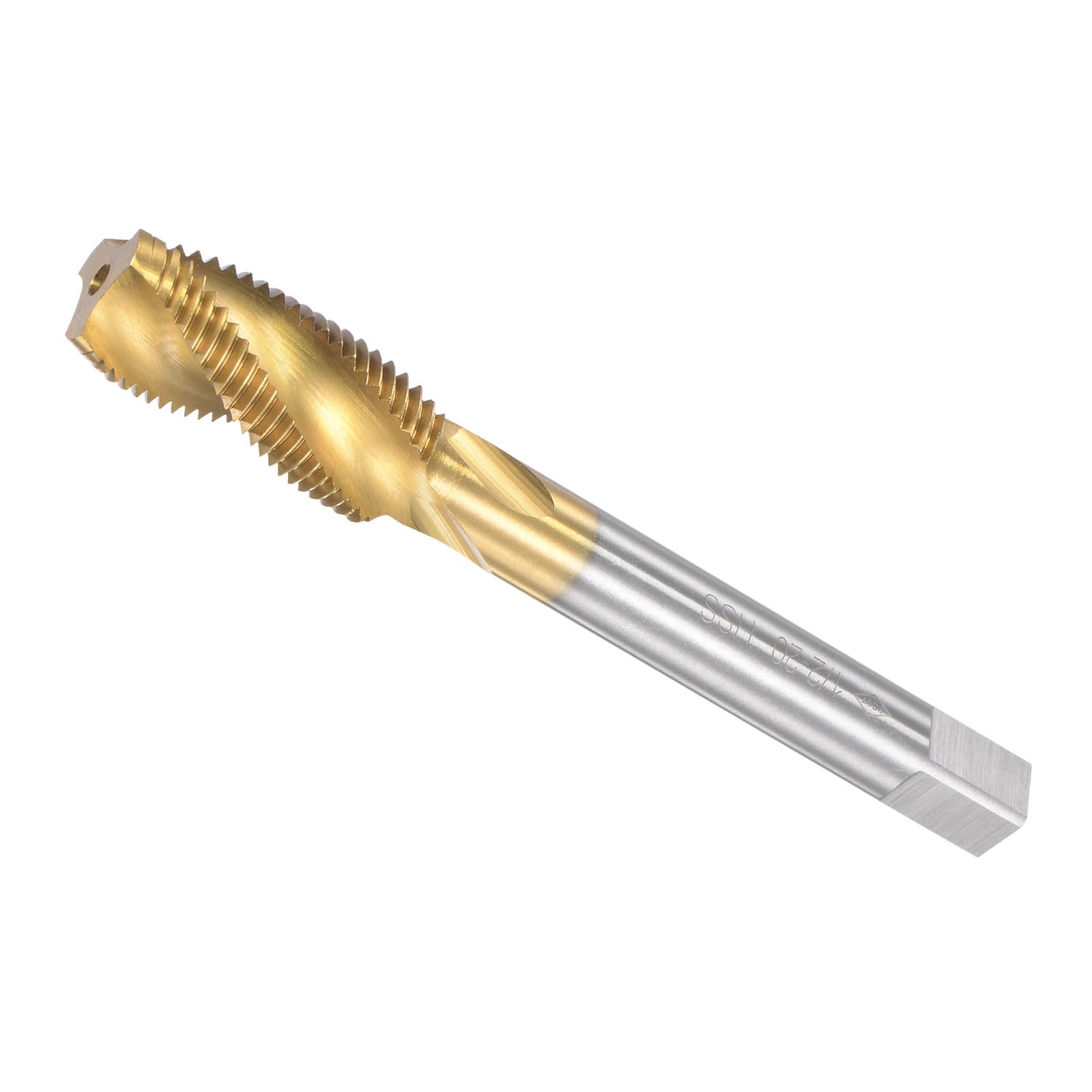 CoCud Spiral Flute Threading Tap, 1/2-20 UNF Thread Size 3 Flutes, High Speed Steel Tapping Tool - (Applications: for Processing Holes & Sticky Materials) — image 1