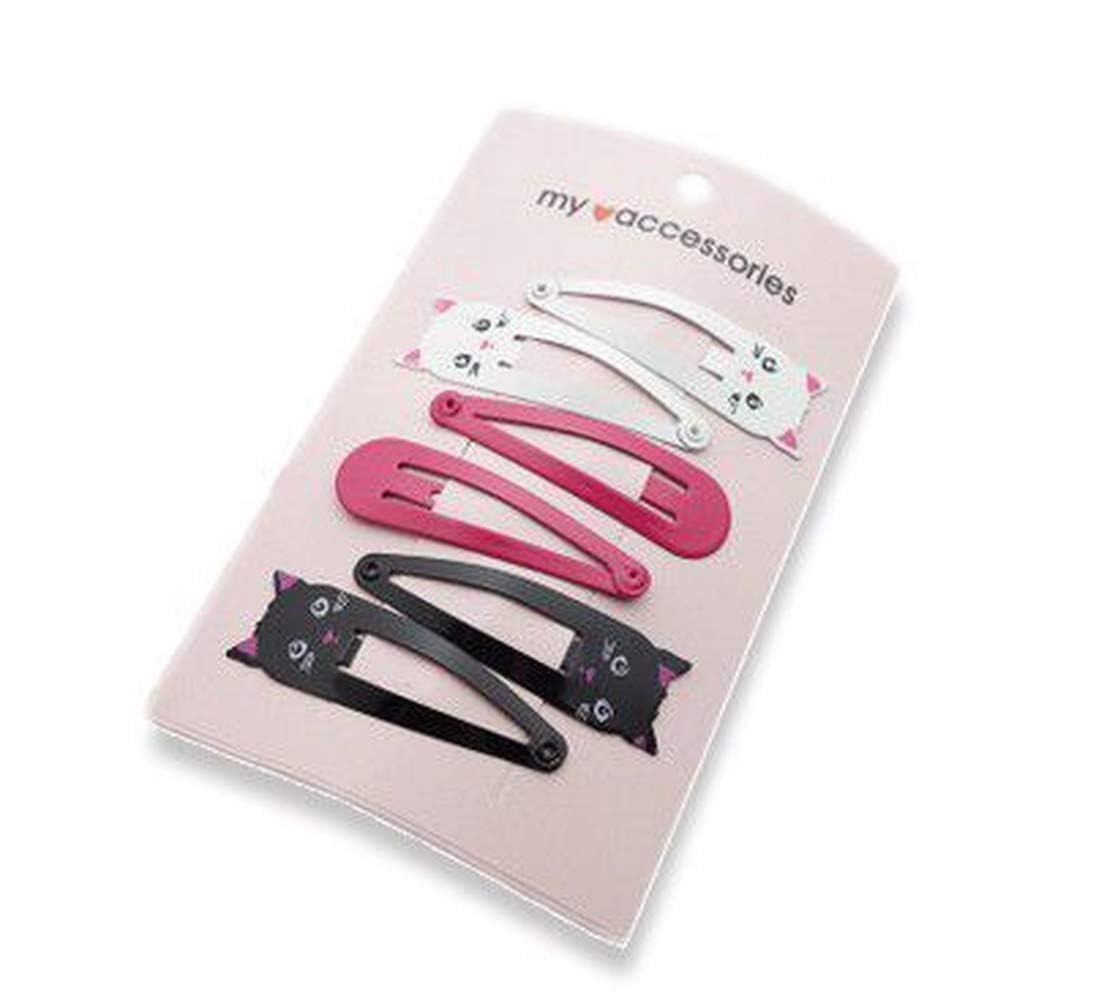 6Pcs Cartoon Printed Hair Clips Fashion Girls Personalised Cat Print Hair Folder Women's Clips Hair Jewellery