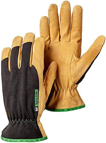 Golden Kobolt Tan/Black Leather Gloves (Size 10)