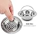 2PCS Kitchen Sink Strainer, Magift Stainless Steel Sink Drain Strainer with Handle - Large Wide Rim 4.3