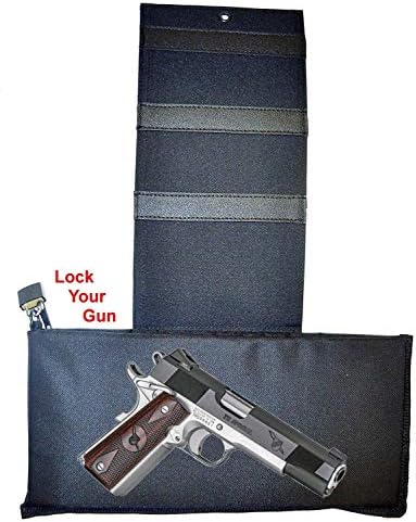NIANPU Explorer Carry Tactical Bedside Under Mattress Pistol and Flashlight Holster (LockedBlack) (Explorer Under Mattress Holster)