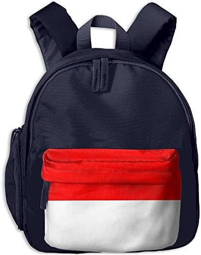 Fengyaojianzhu Flag Of Indonesia Fashion School Book Bag Travel Student Backpack For Toddler Kids Girls Boys