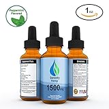 Serenity Hemp Oil - Peppermint Flavor - 1 fl oz 1500mg - Certified Organic - 99.9% Pure Full Spectrum Hemp Extract - For Pain - Stress - Anxiety