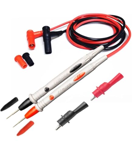 Cordons De Test Multimètre YACSEJAO AC DC 1000V 1M - Sondes Avec Pinces Crocodile