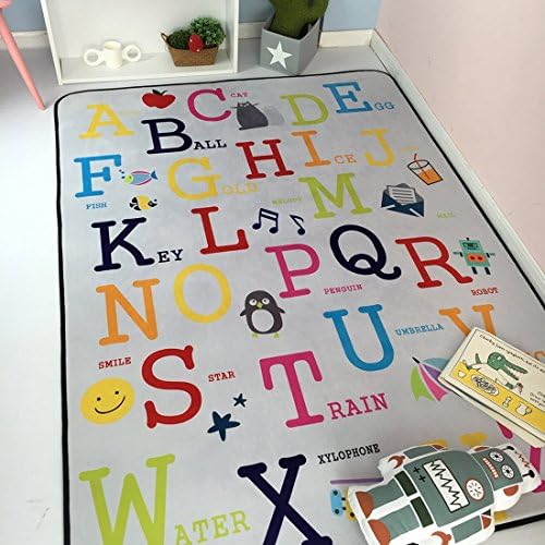 IHEARTYOU Alphabet Game Thicken Large Play Mat Soft Baby Crawling Mat Kids Playmats Kids Room Rug Teepee Mat Foam Playpen Mat, 78.7"x59", 0.8" Thick