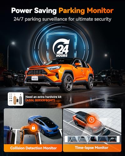 WOLFBOX X5 Duo 4K + 2.5K Dash Cam for Cars, Dual Front and Rear Dashcam with STARVIS 2 Night Vision, Anti-Shake Car Dash Camera, 5.8GHz WiFi GPS, Voice Control, Parking Mode, 64GB Card Included