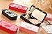 Keyzone Lovely Fake Eyelashes Earrings Necklace Container Rose Jewelry Box Mirror Storage