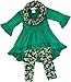 Baby Toddler Little Girls St. Patricks Day Shamrock Clover Outfits - Tunic Leggings Scarf 3-Piece Set…