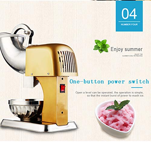 LYHD Elektrische Eiscrusher, Sandeismaschine, Schneeeis-Rasiermaschine, Gewerbe und Haushalt, Eiscrusher - 300W 1450R… – Bild 6