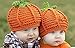 Kafeimali Newborn Unisex Baby Boys Girls Beanie Wool Pumpkin Knit Crochet Hats for Halloween Caps Yellow