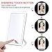 Ameauty Makeup Vanity Mirror with 22 LED Beads, Touch-Screen Light Control, 180°Rotation Adjustable Stand, Chargeable Travel Cosmetic Mirror for Desktop